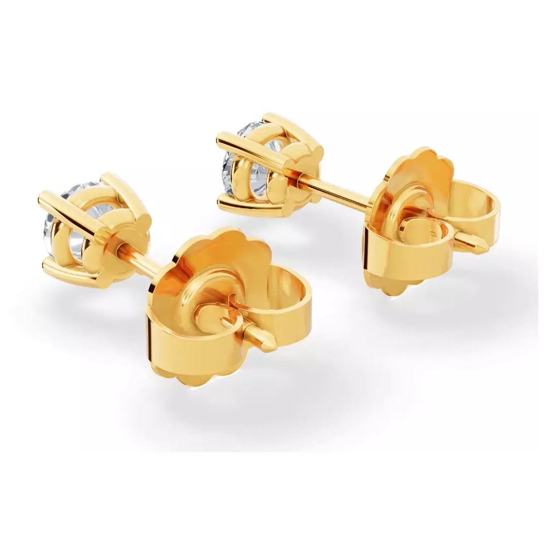 Classic Lab Diamond Stud Earrings (1/4 ct. tw.) – VS+ Clarity - 14k White or Yellow Gold Over Sterling Silver