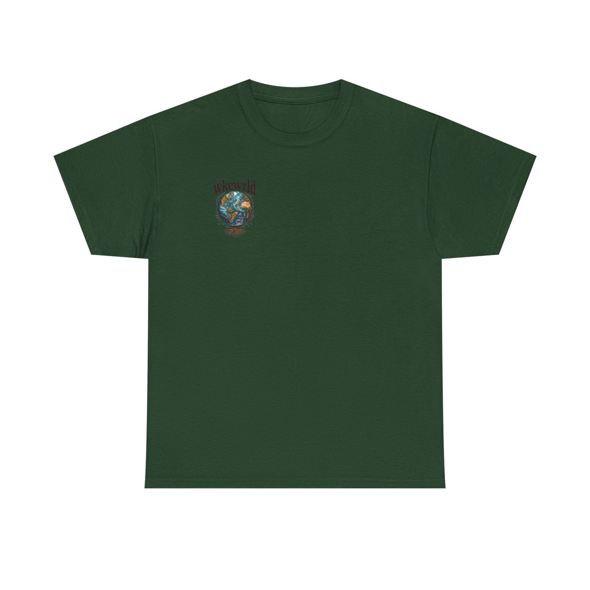 Earth Tree Graphic Tee — "WKE WRLD" Vintage Globe Design