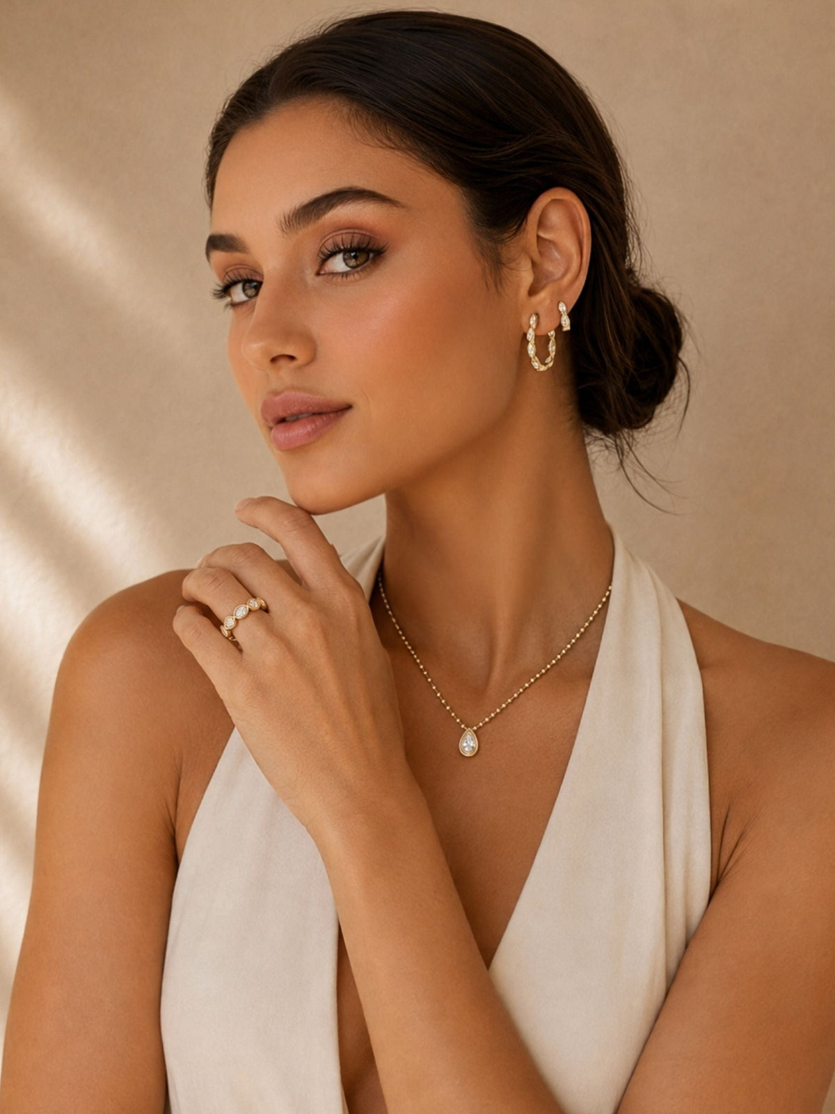 Small Marquise Hoops