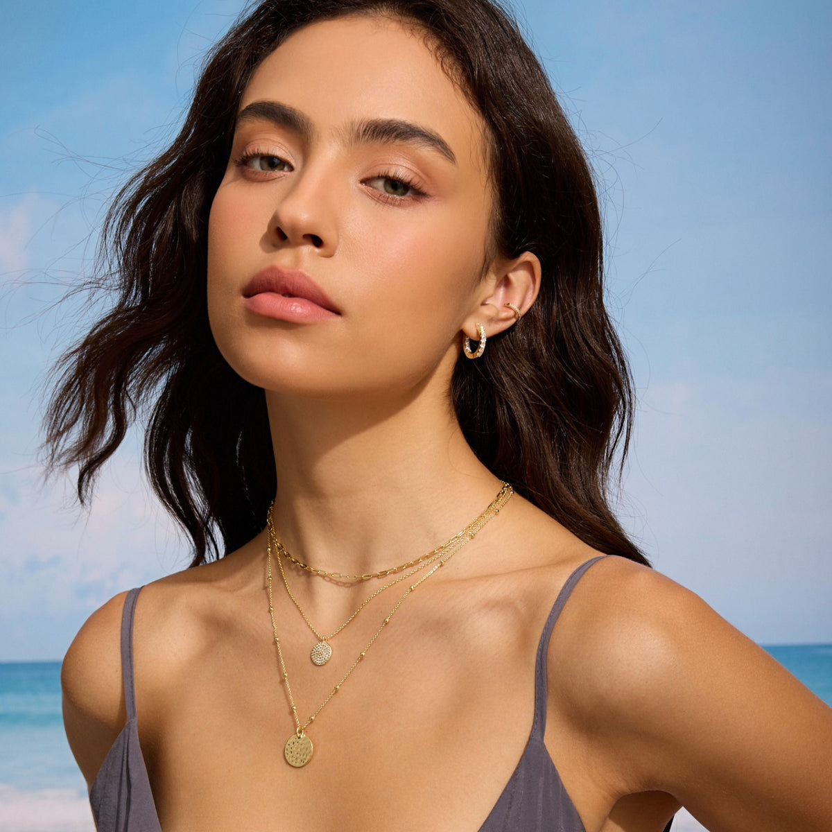 Large Diamond Hoops