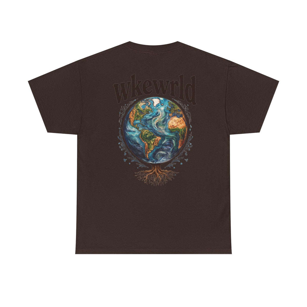 Earth Tree Graphic Tee — "WKE WRLD" Vintage Globe Design