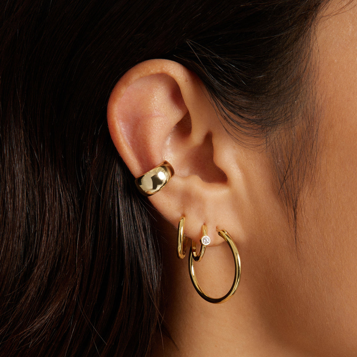 Gold Filled Medium Hoops