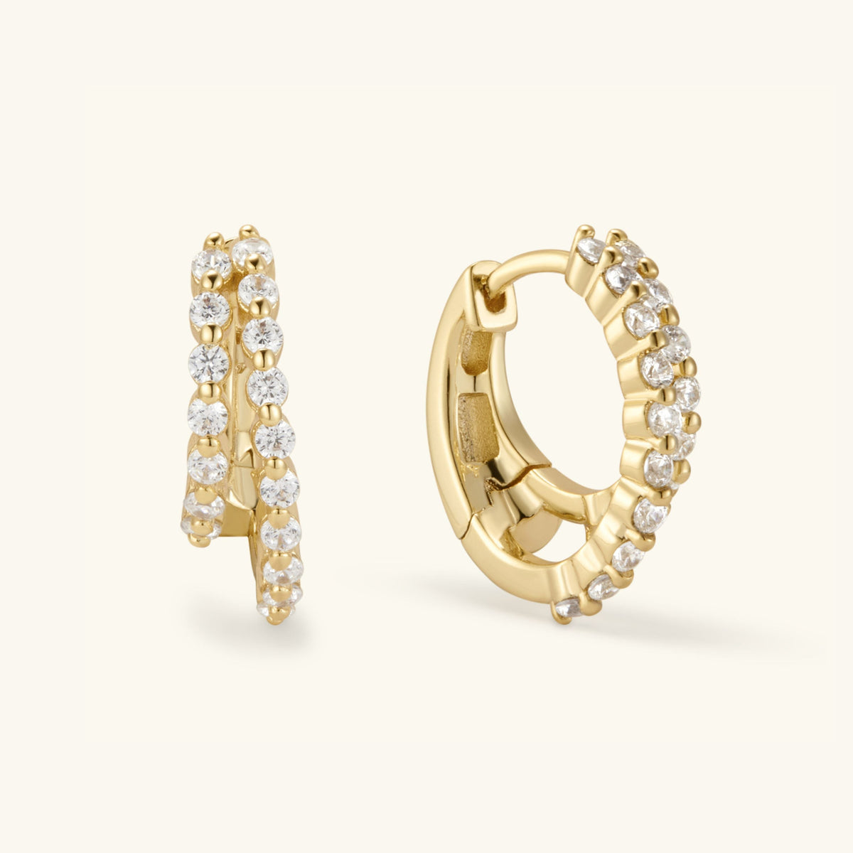 Double Pave Hoops