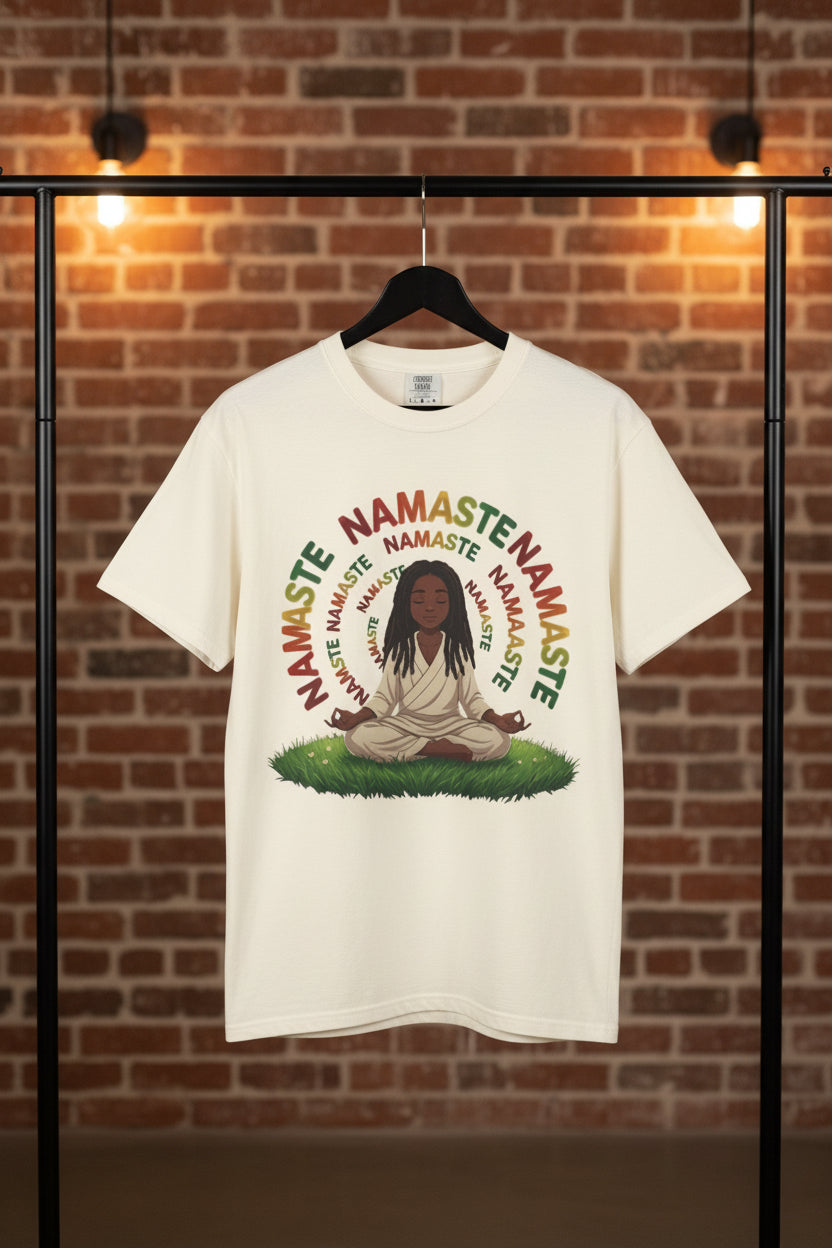 Namaste Meditation T-Shirt — Peaceful Yoga Graphic Tee