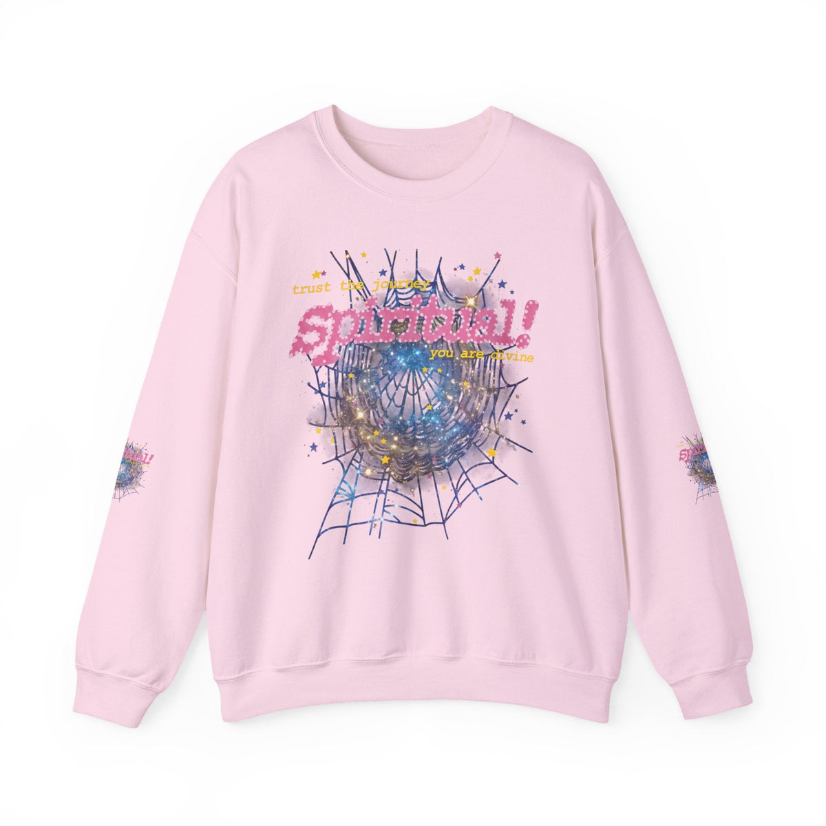 Spiritual Graphic Crewneck Sweatshirt – Dreamy Spiderweb Art