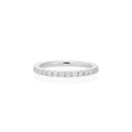 1.8mm Moissanite Half Eternity Ring in 925 Sterling Silver
