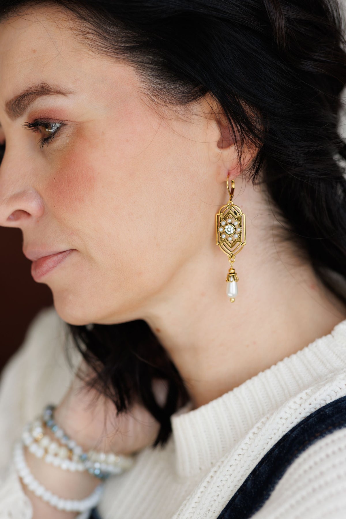 Beautiful Pearl Drop Earrings