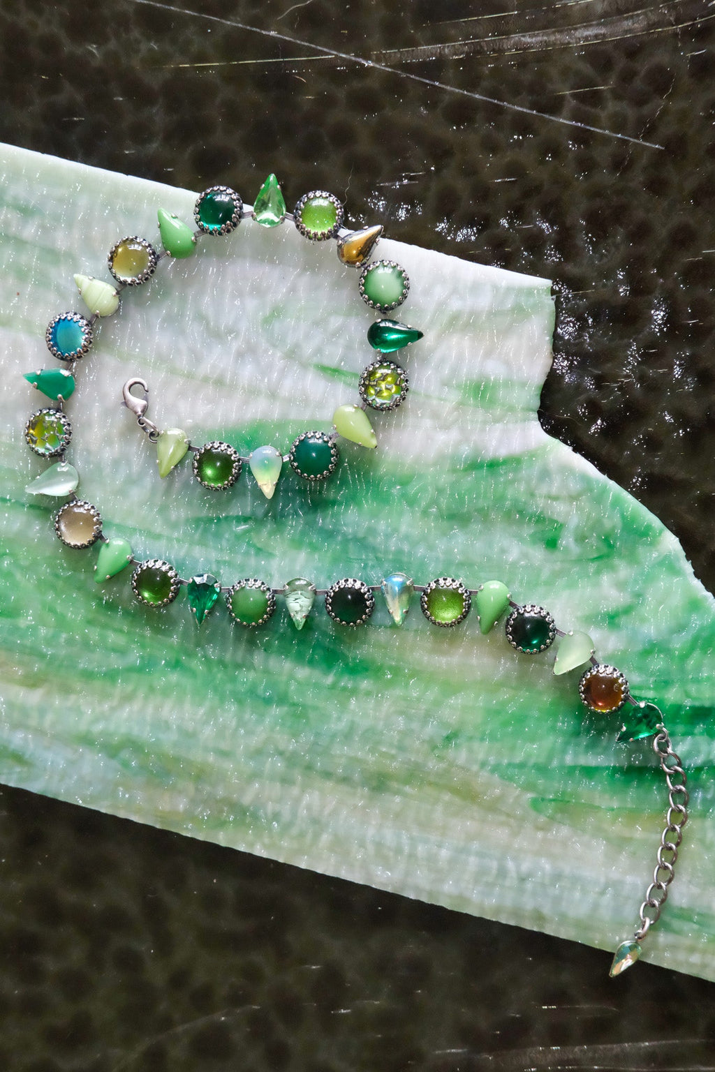 Layering Choker in Salad (Silver)