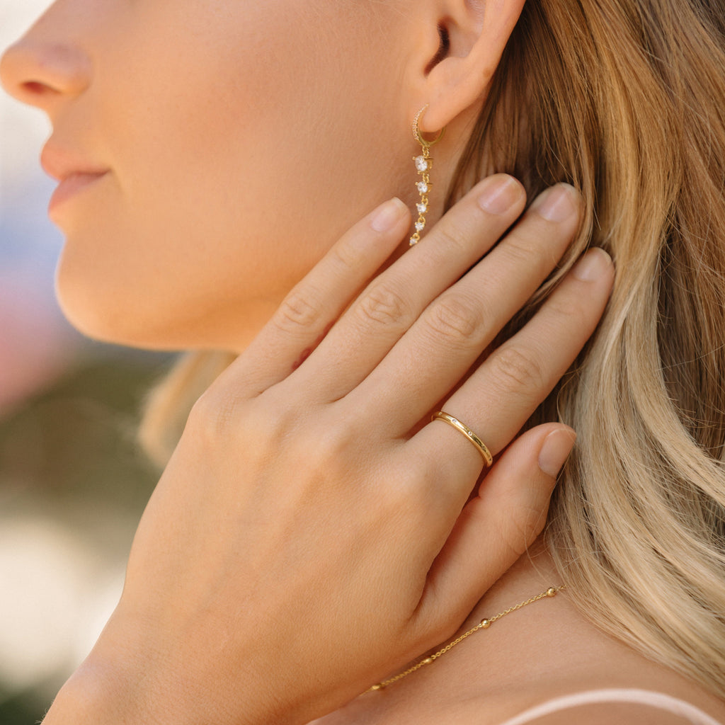 Gold Filled Gypsy-Set Diamond Band