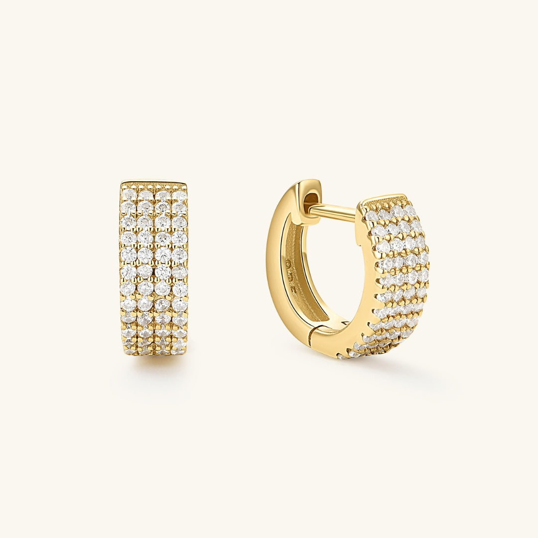 4 Row Pave Hoops