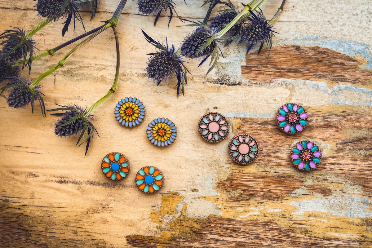Beautiful Bohemian Earring Set - Set of 4 Studs