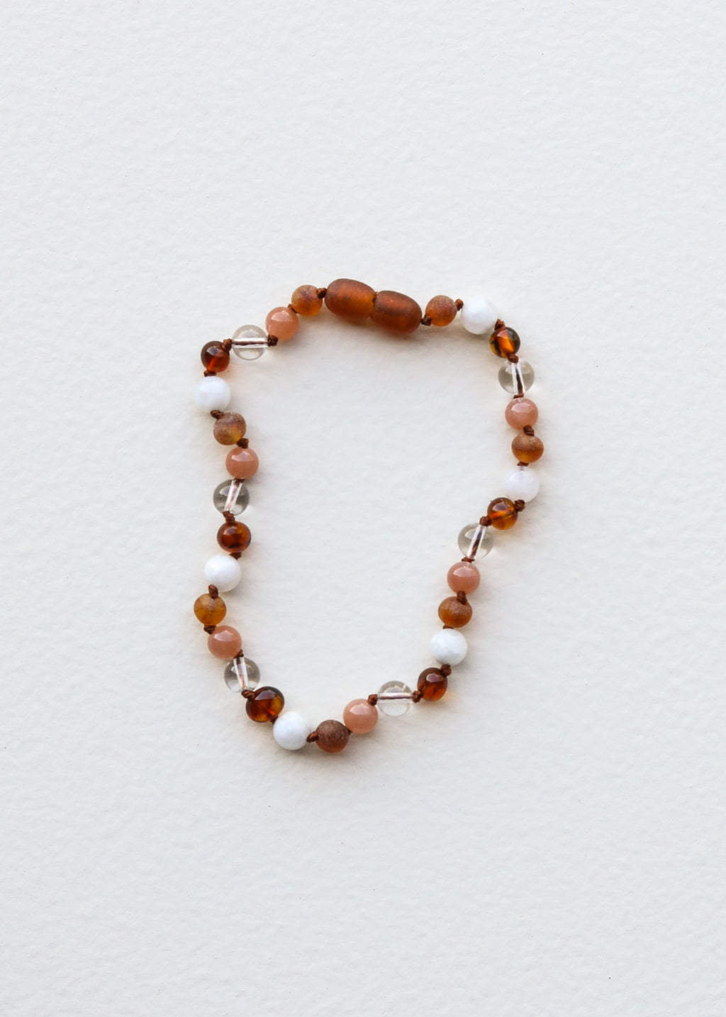 Baltic Sea Amber || Sunstone  + Moonstone || Natural Gemstone Necklace