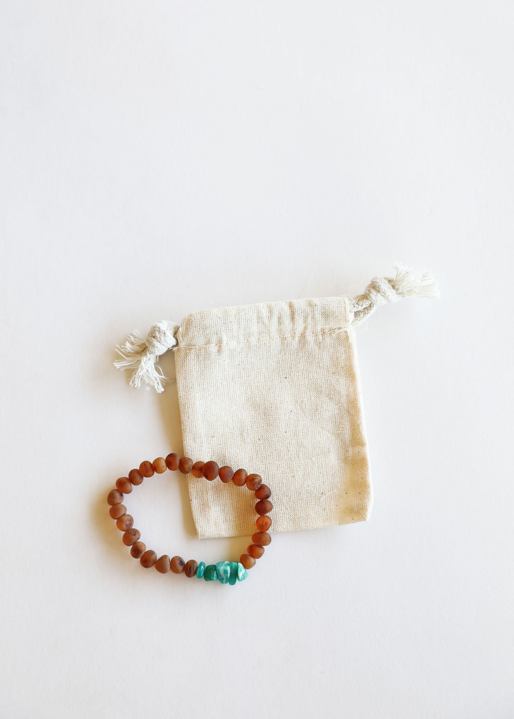Raw Cognac Baltic Amber + Raw Amazonite || Adult Bracelet
