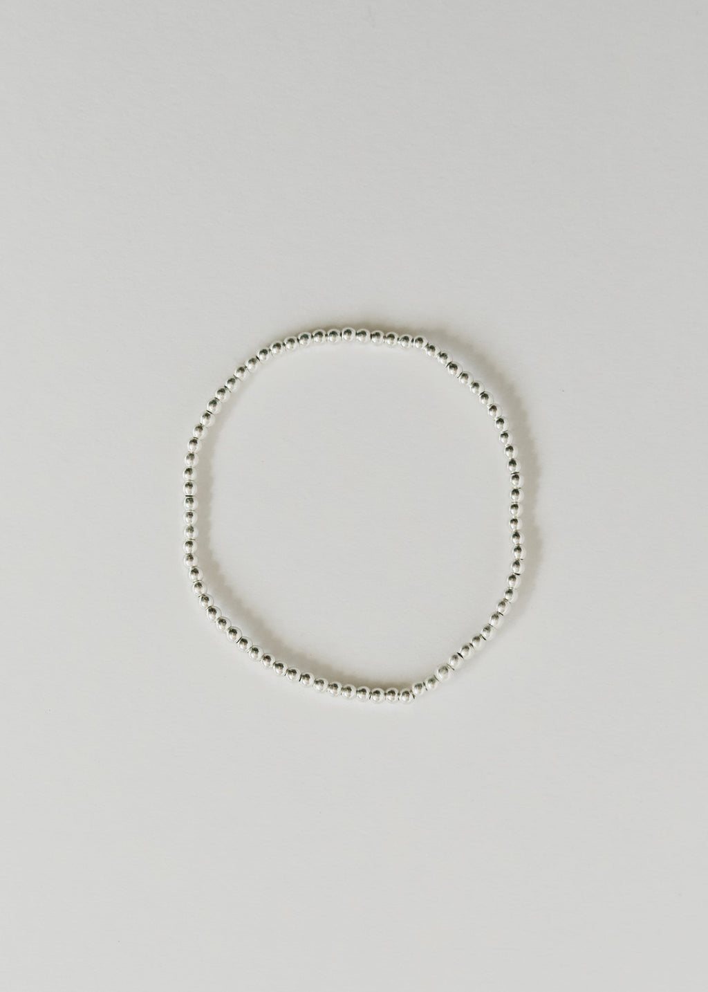 Sterling Silver || Beaded Stretch Anklet or Bracelet