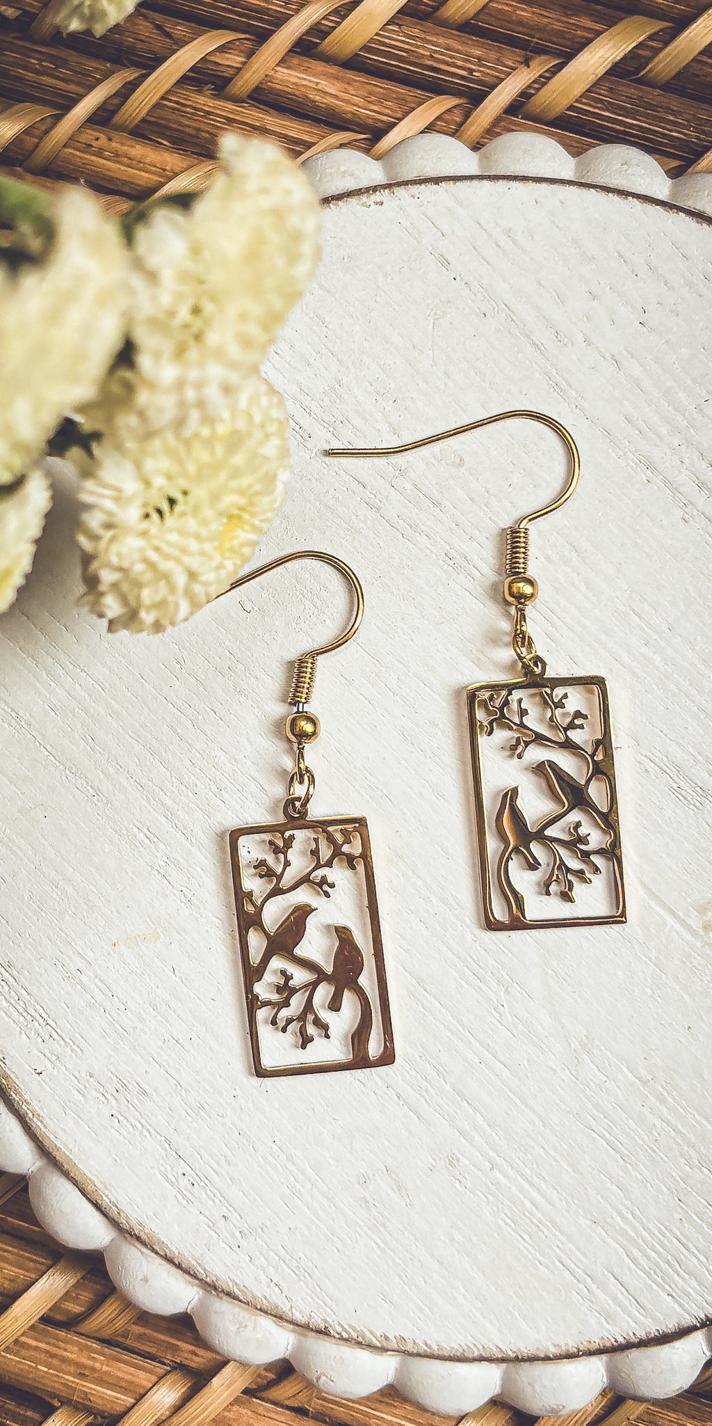 Beautiful Gold or Silver Bird Earrings