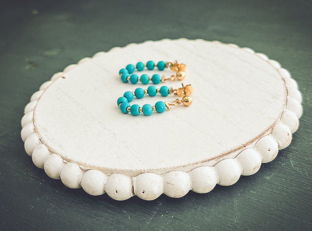 Beautiful Turquoise Hoops