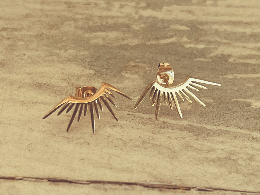 Beautiful Gold or Silver Sun Burst Earrings
