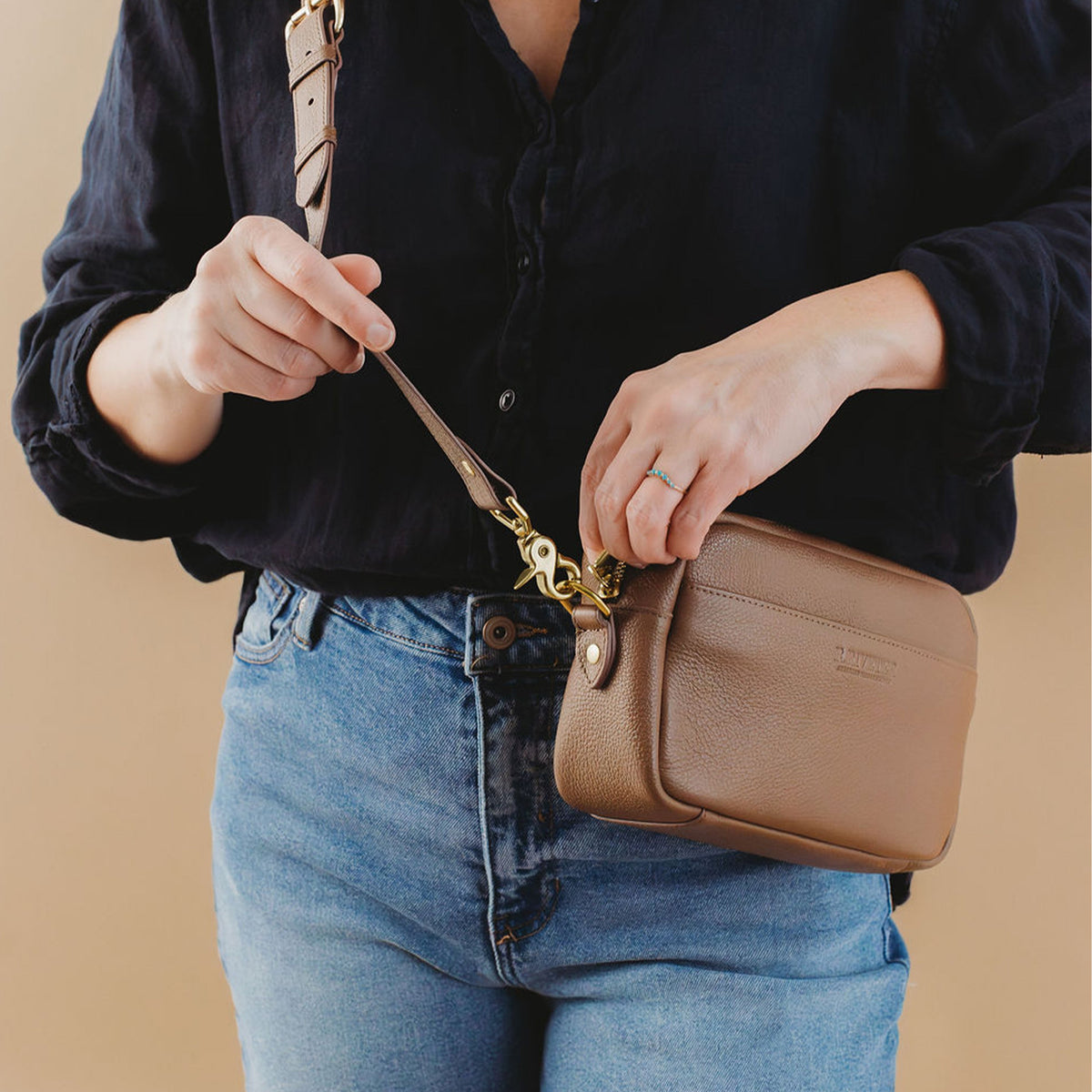 Jane Crossbody Bag | Brown Leather