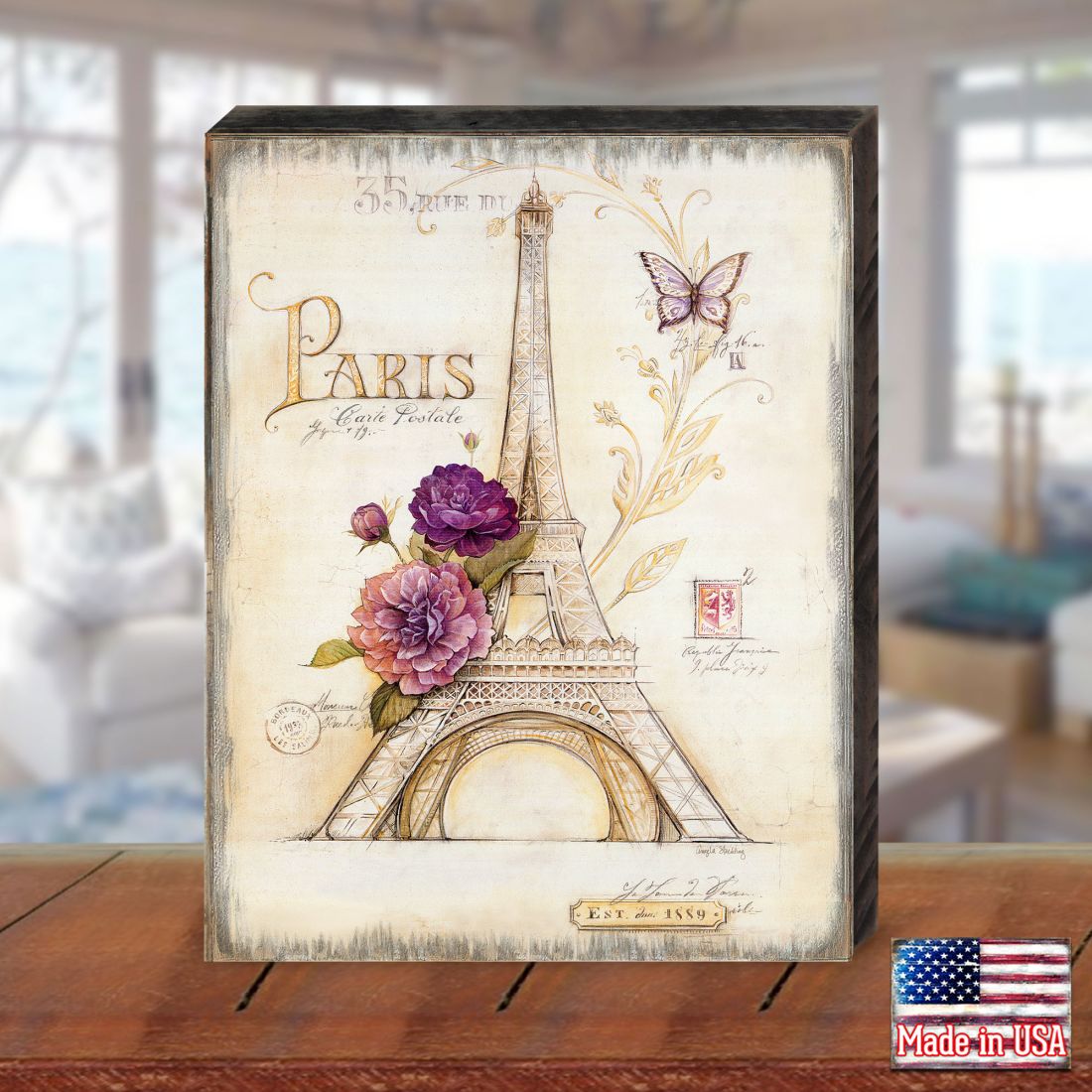Grantville Eiffel Tower Wooden Wall Art by Nature Wonders - International Decor - 95312B