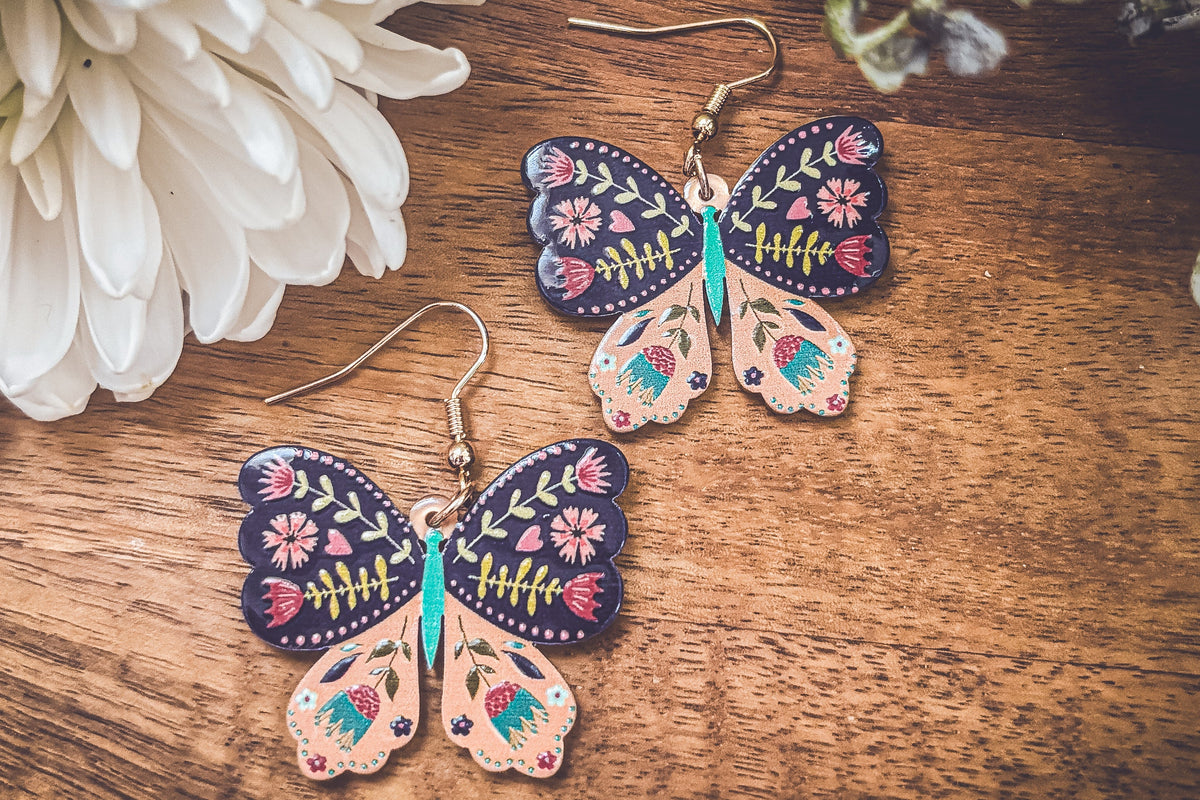 Beautiful Colorful Butterfly Earrings