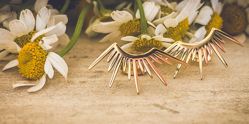 Beautiful Gold or Silver Sun Burst Earrings