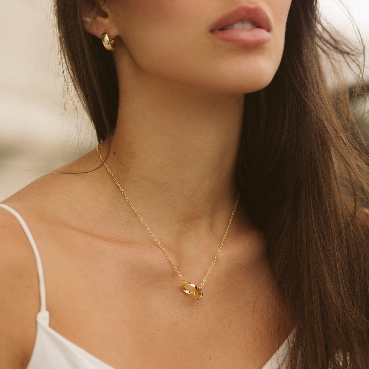 Gold Filled Interlocking Necklace