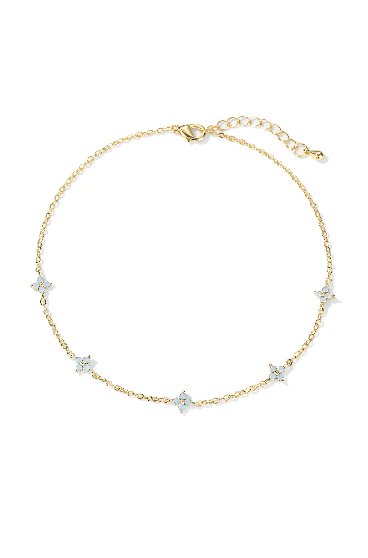 Blue Flower Anklet