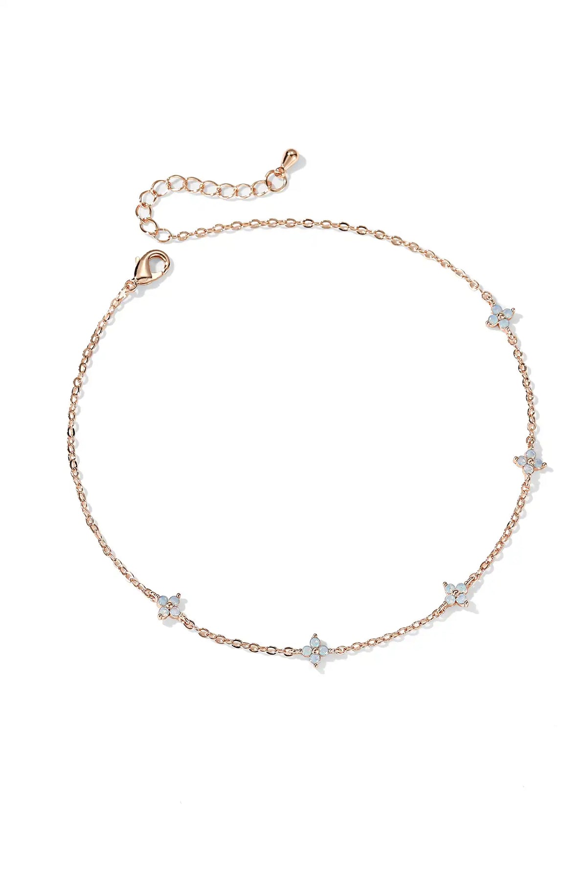 Blue Flower Anklet