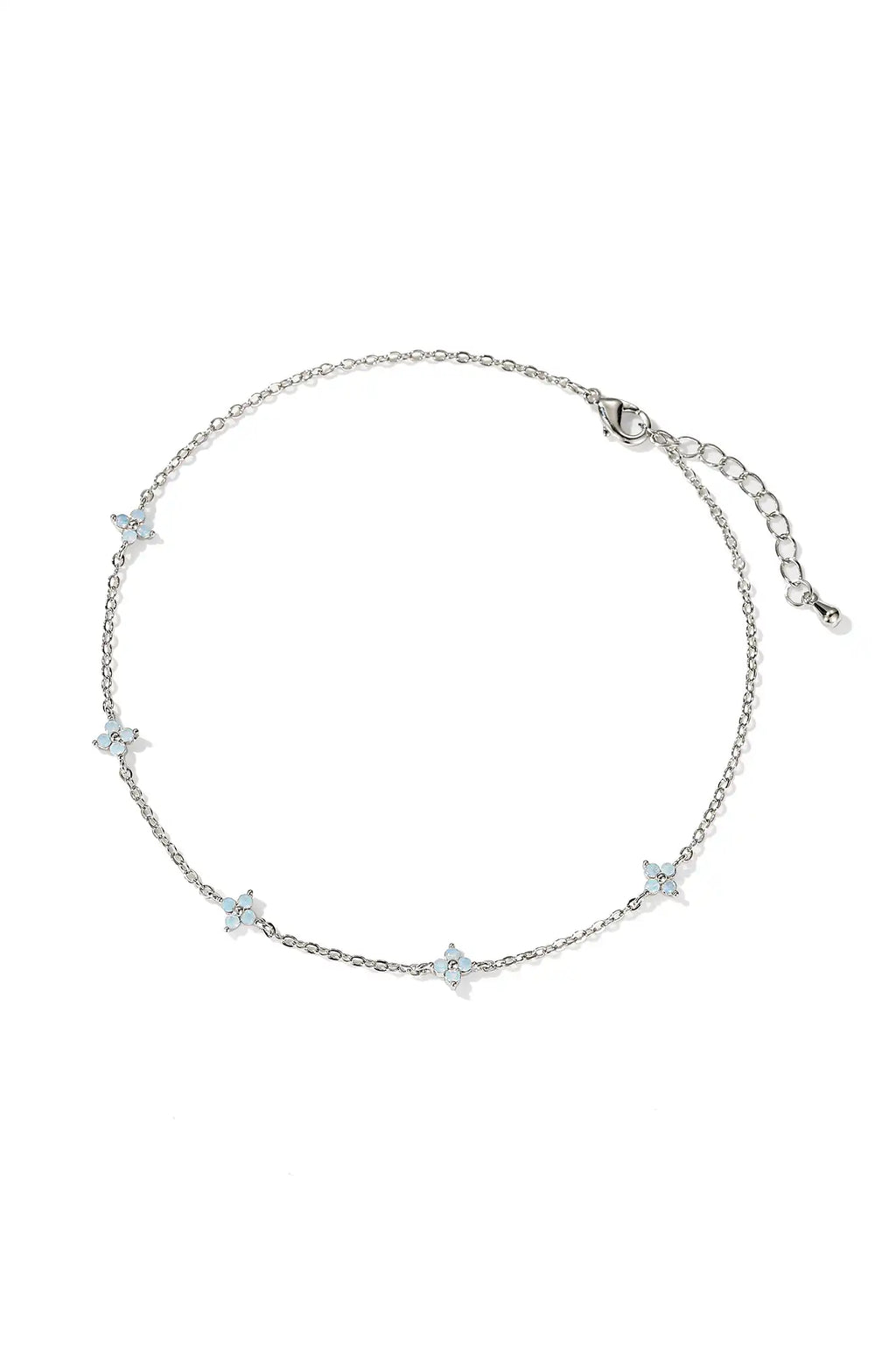 Blue Flower Anklet