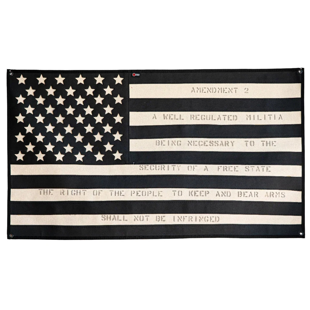 American Flag - Combat Boot Leather - Second Amendment