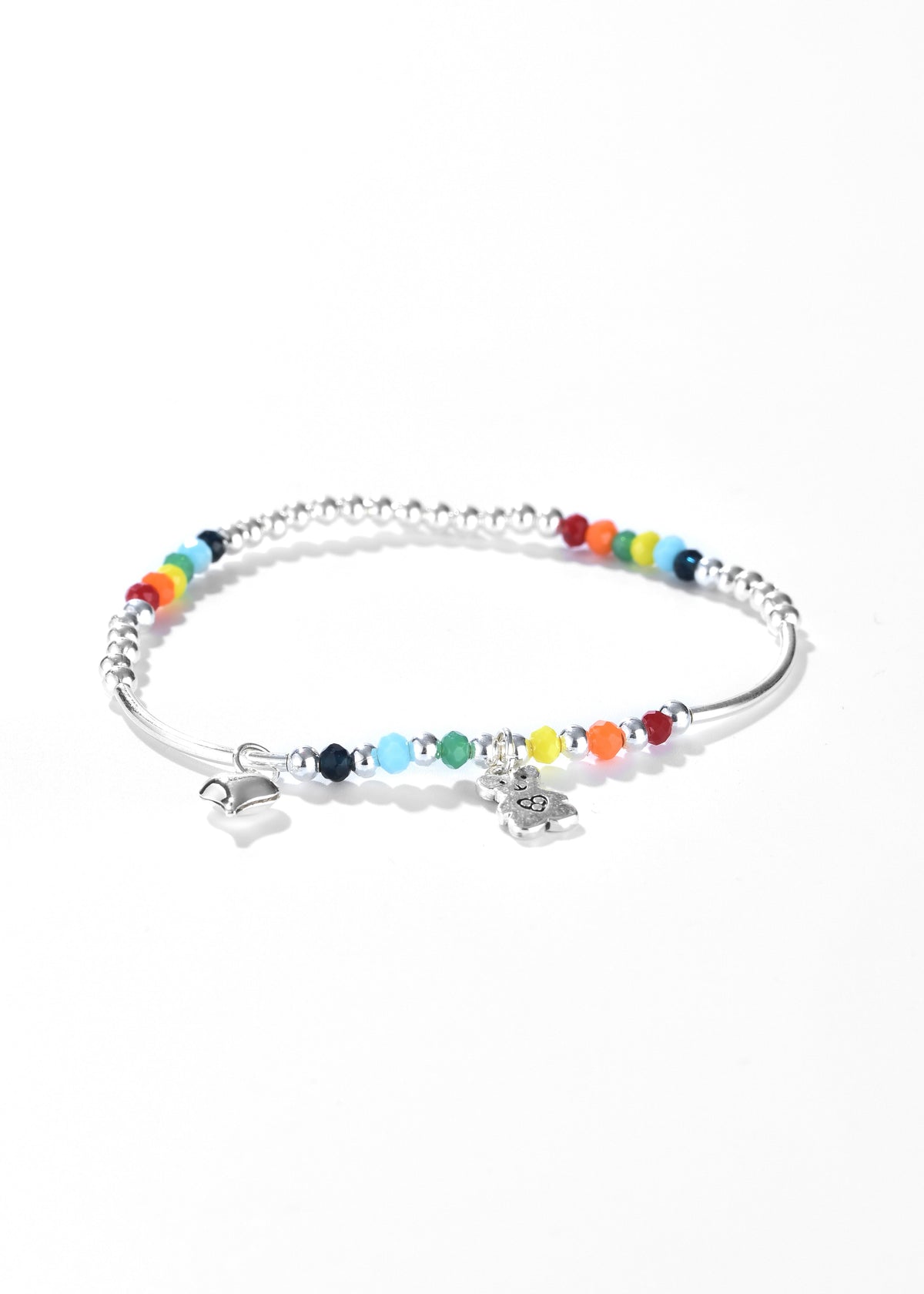 Colorful Beaded Charm Bracelet