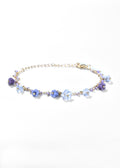 Purple Flower Charm Bracelet