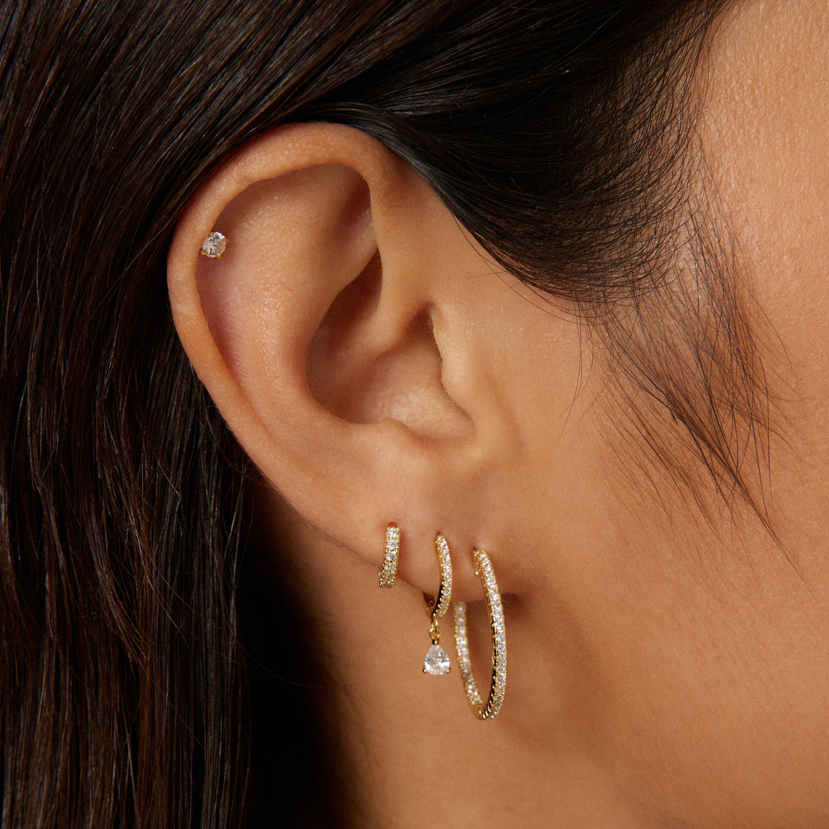 Pear Drop Hoops