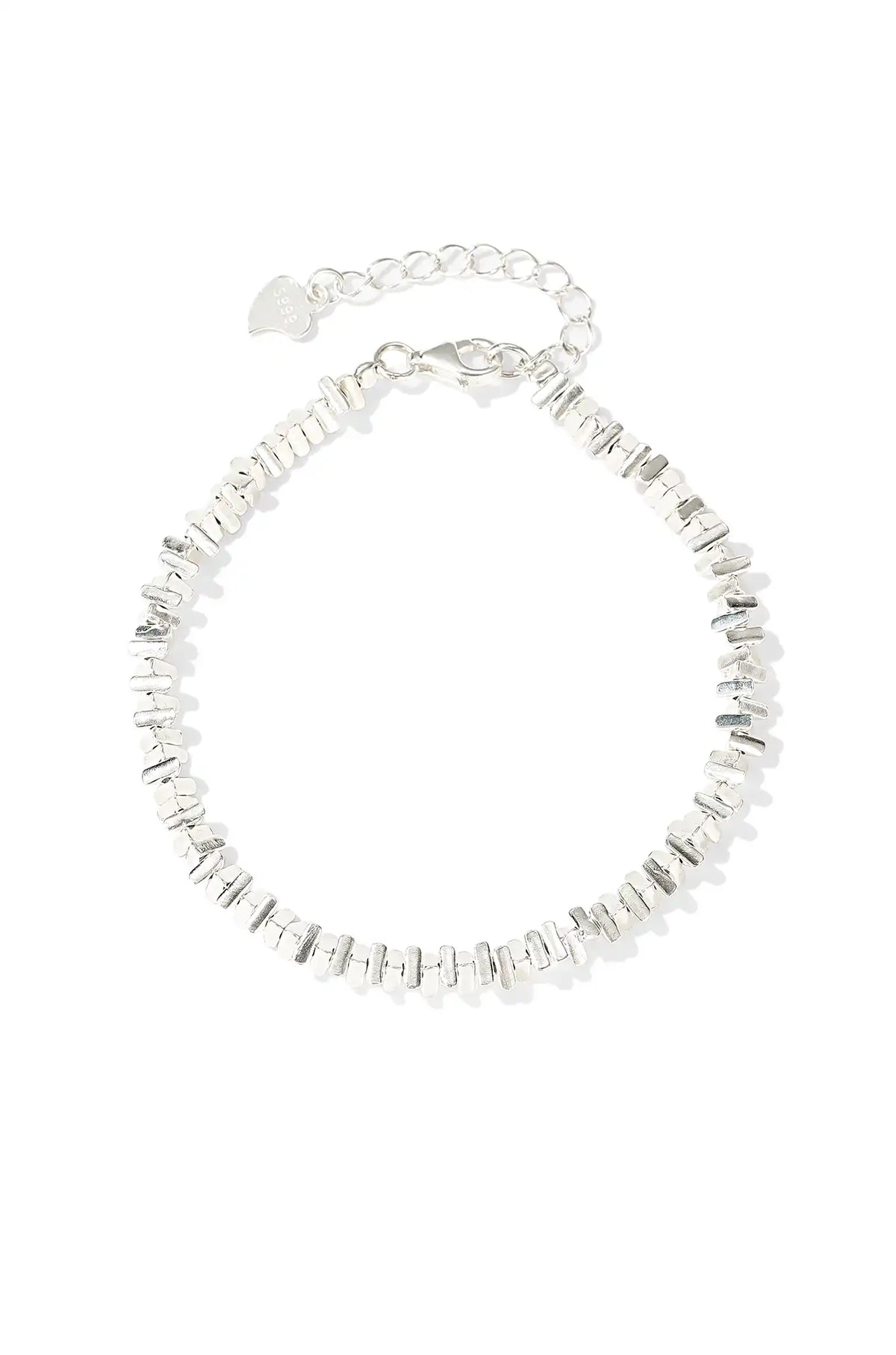 Frosted Silver Chain Bracelet