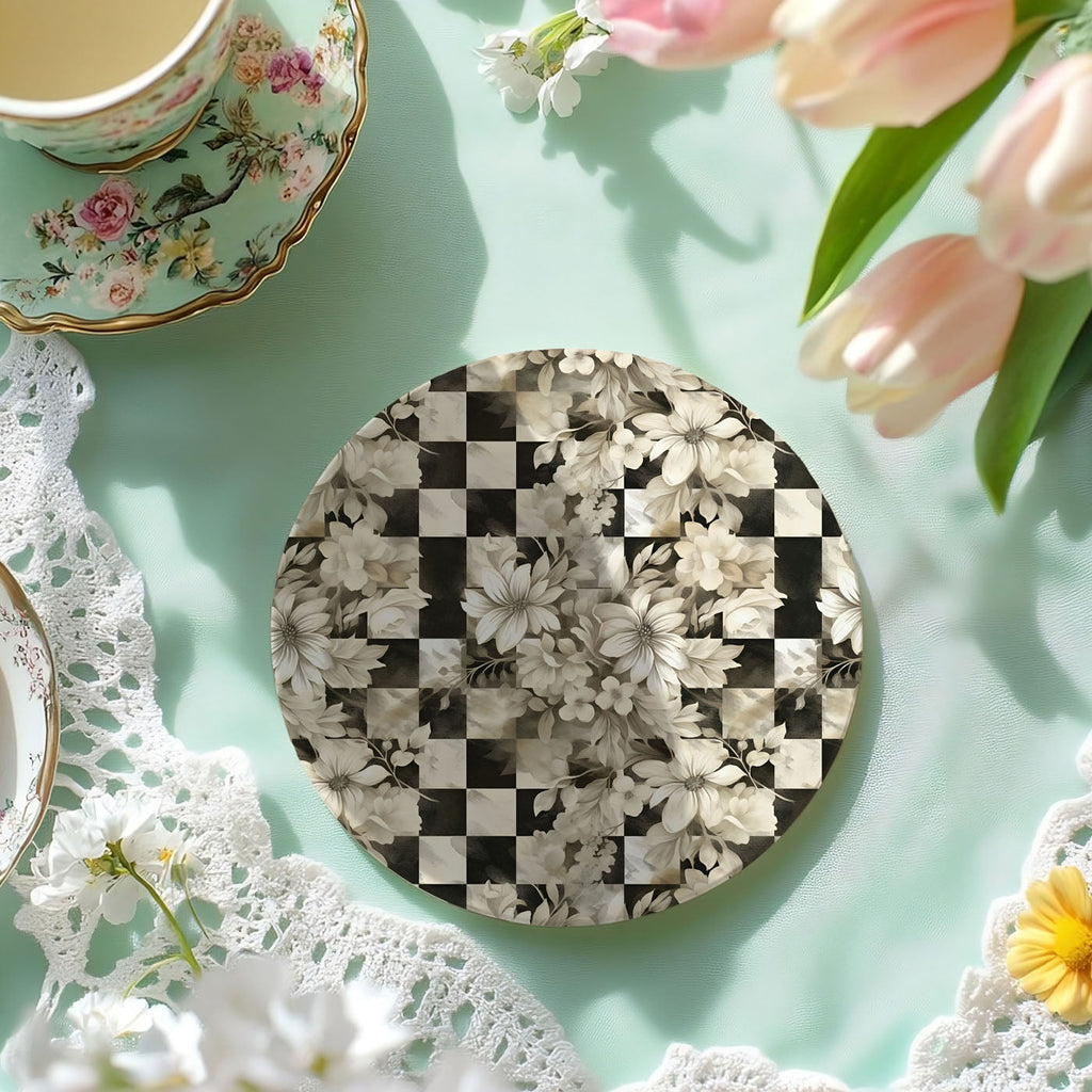 Courtly Check Coasters