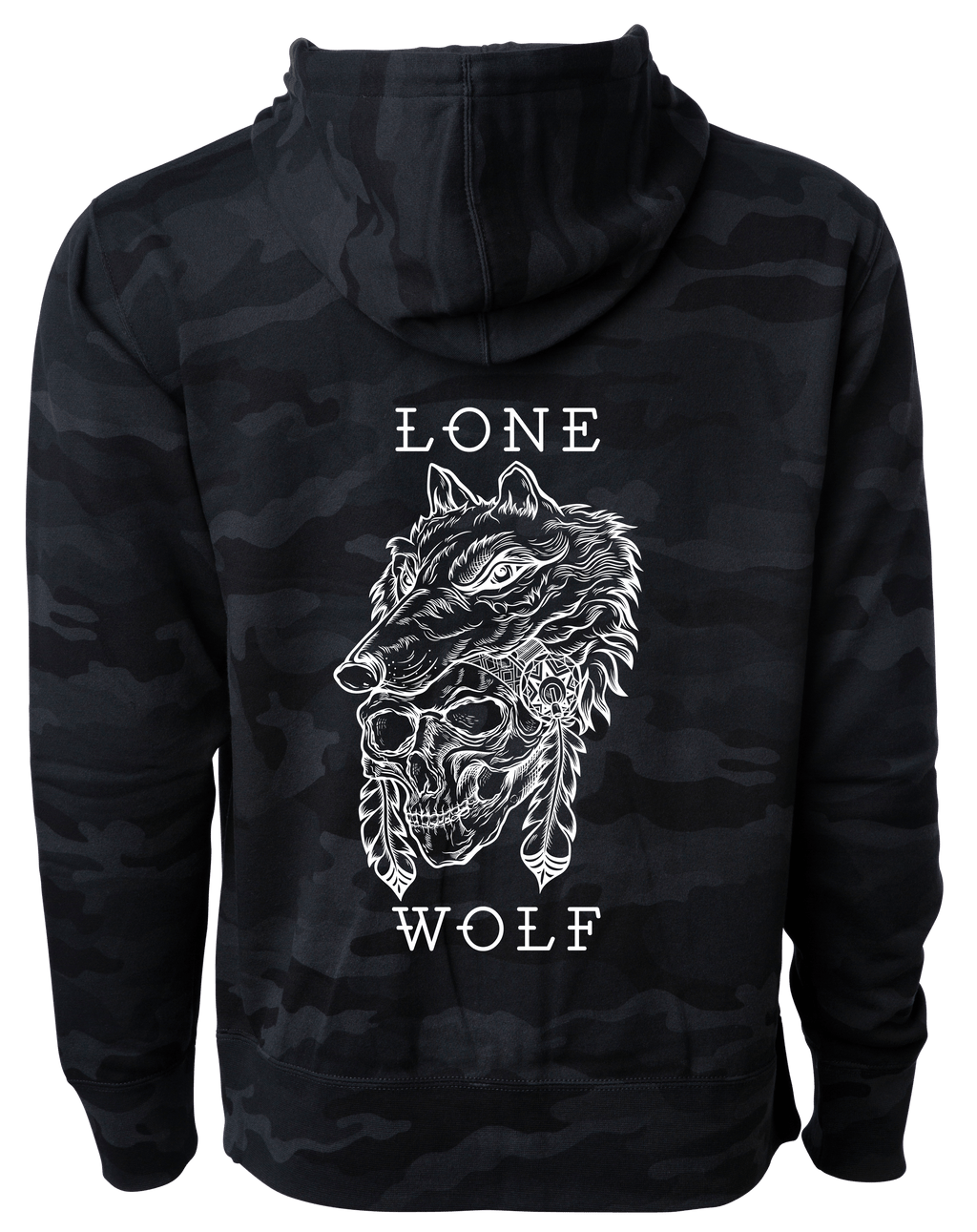 Lone Wolf Black Camo Hoodie
