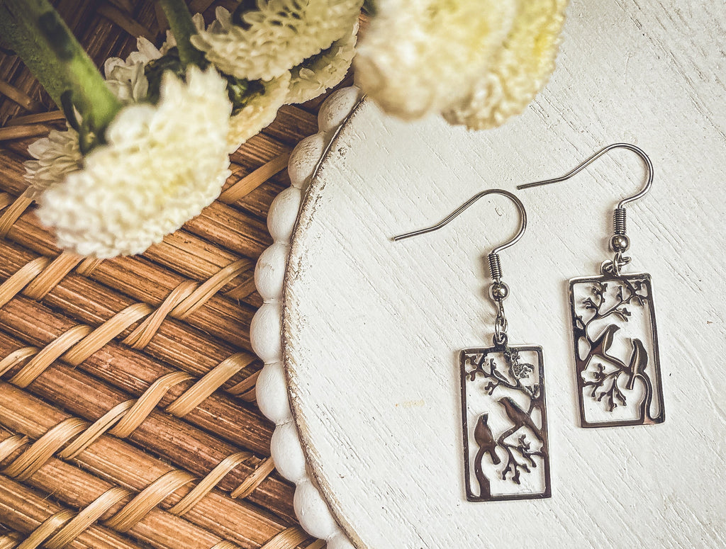 Beautiful Gold or Silver Bird Earrings