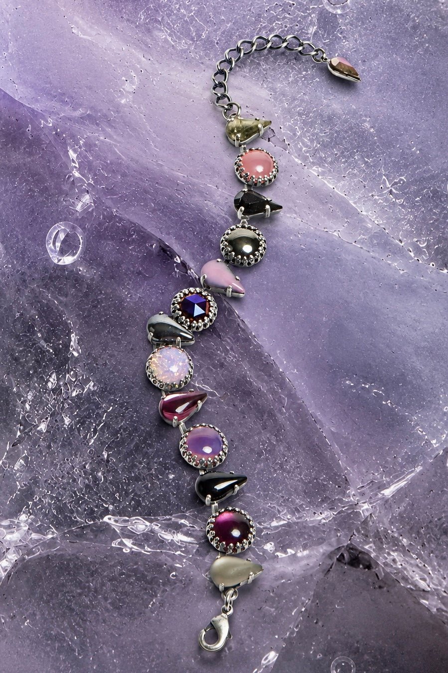 Layering Bracelet in Punk Rocks (Silver)