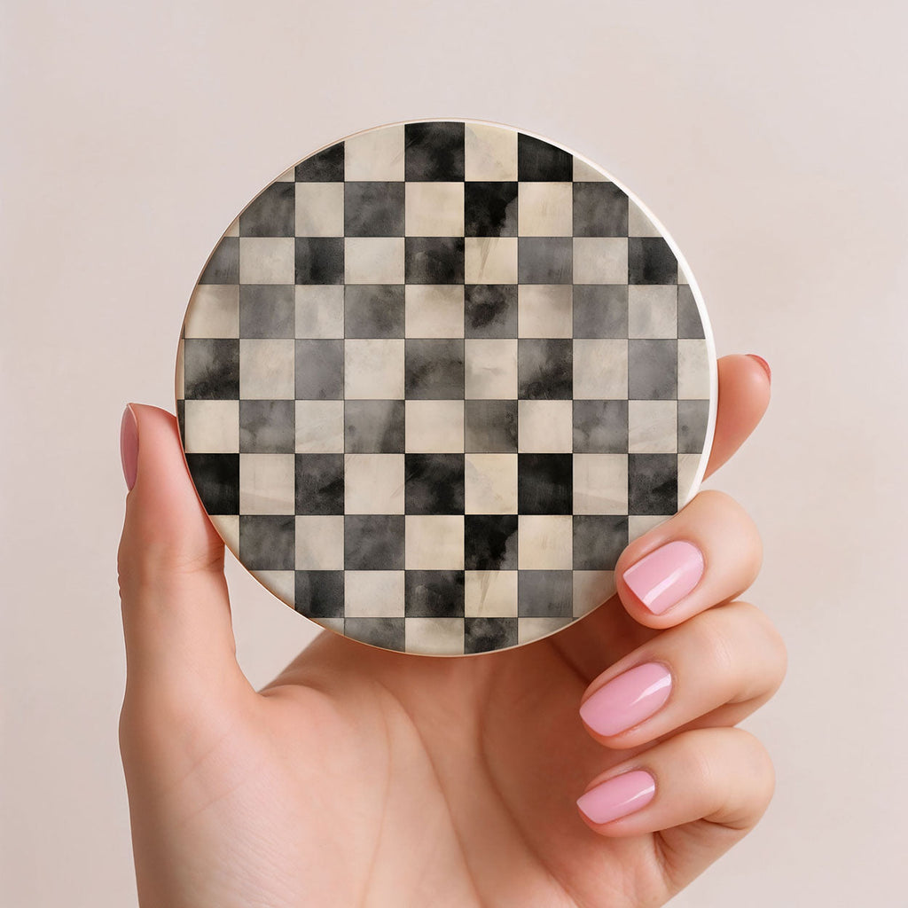 Courtly Check Coasters