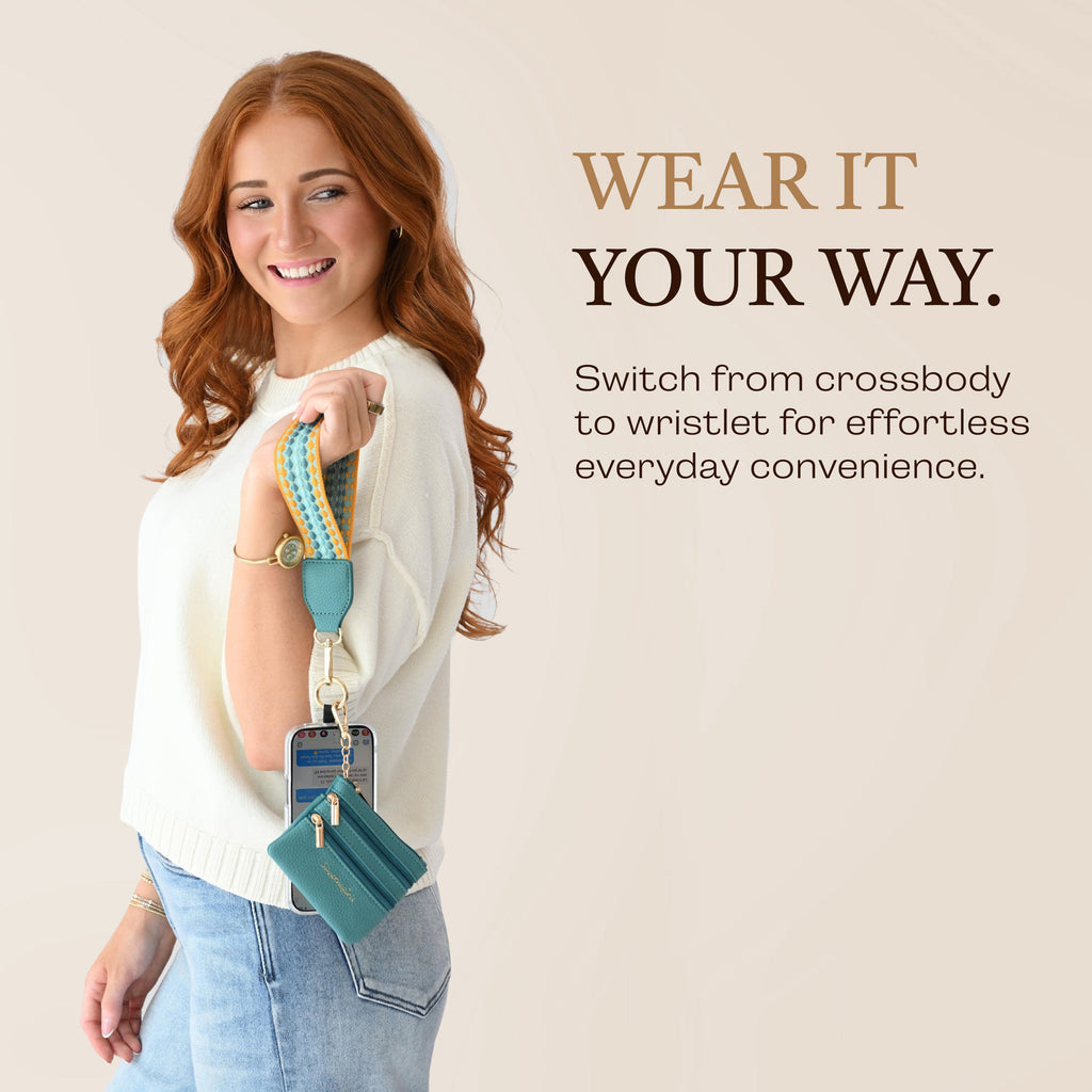 Clip & Go Strap w/Zippered Pouch Fun Dots