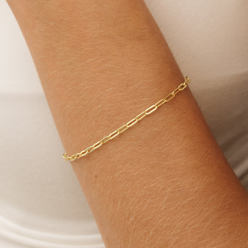 Gold Filled Paperclip Bracelet