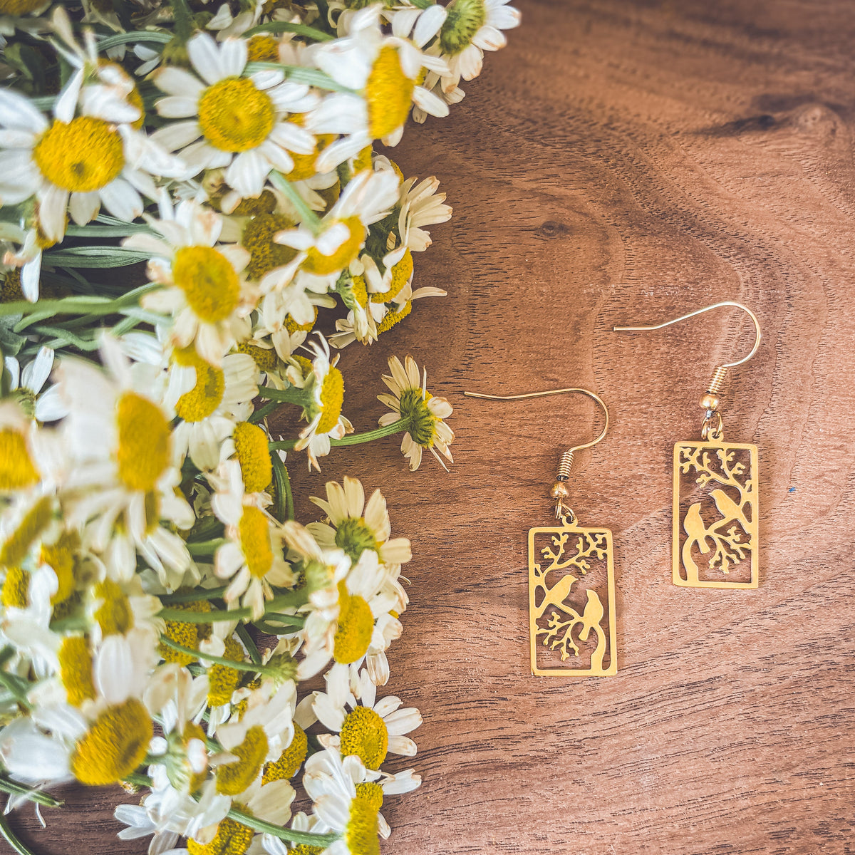 Beautiful Gold or Silver Bird Earrings