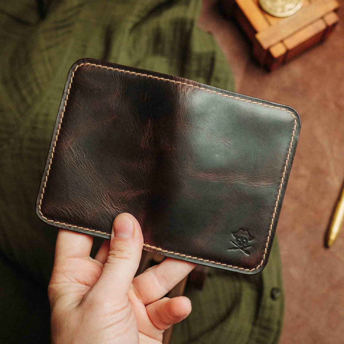 Pirate Goods Buccaneer – Slim Leather Bifold Wallet