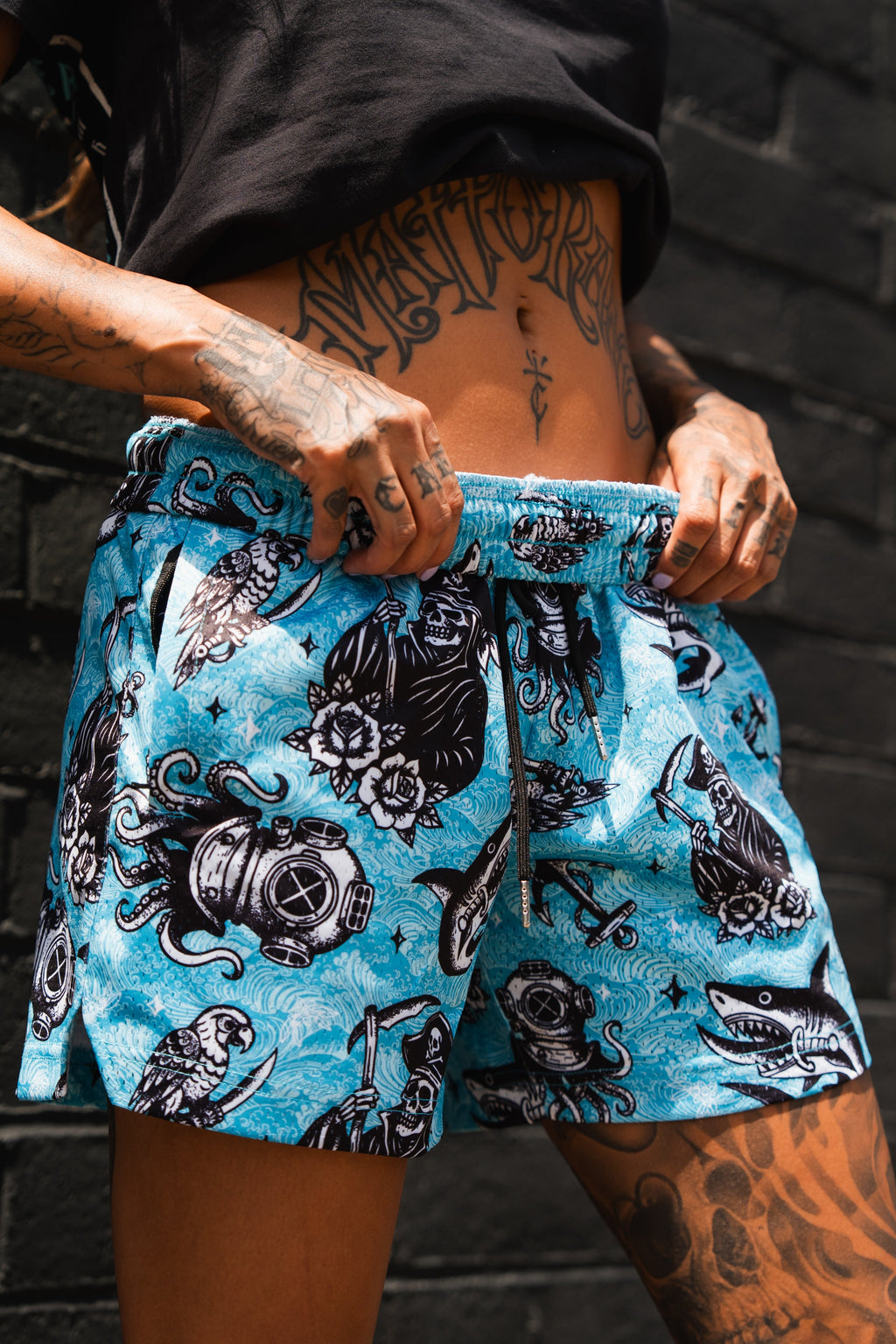 Premium Mesh Shorts | 5.5"- The Sea Swallows the Weak