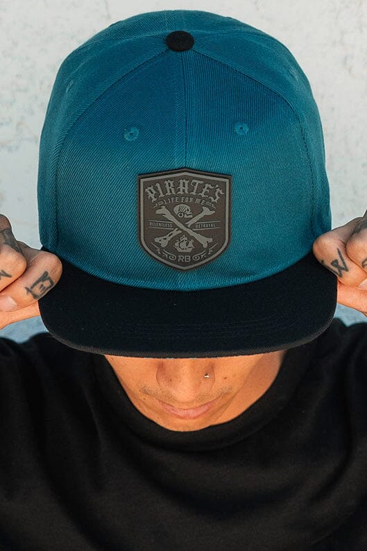 Pirate's Life Teal Snapback