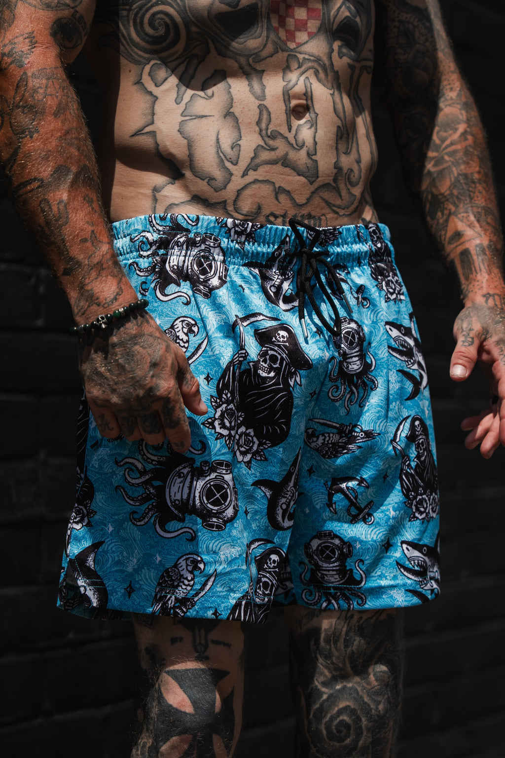 Premium Mesh Shorts | 5.5"- The Sea Swallows the Weak