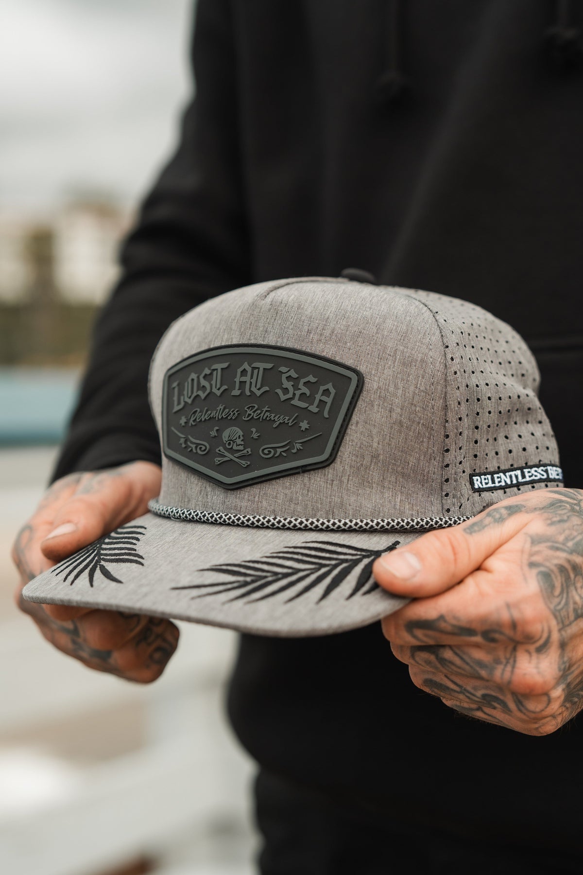 Lost At Sea Gunmetal PVC Snapback