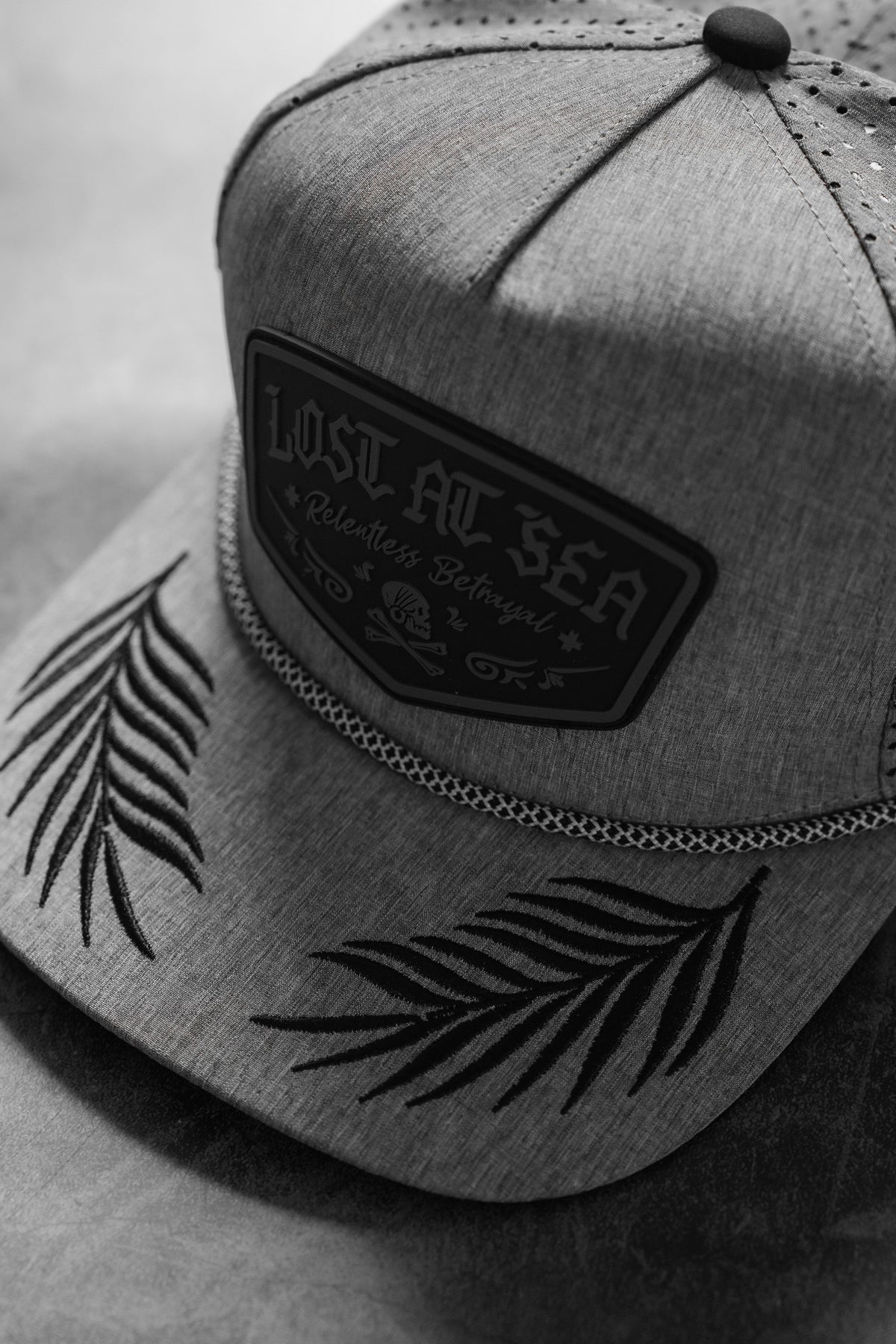 Lost At Sea Gunmetal PVC Snapback