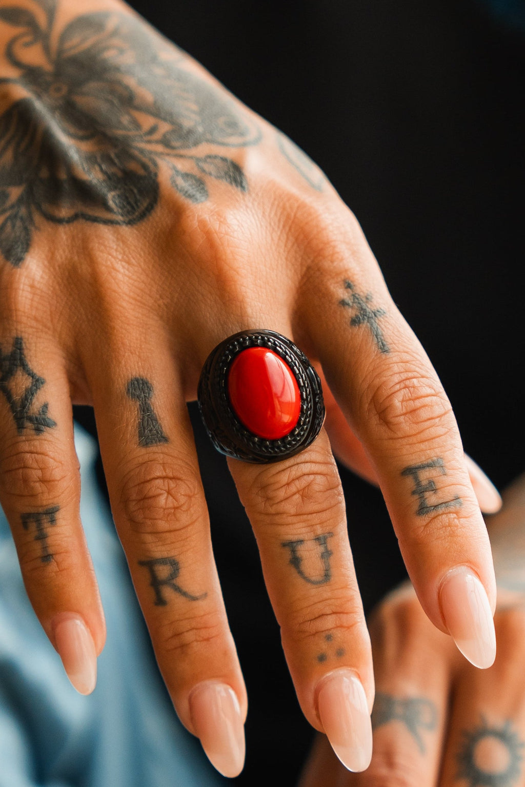 Burning Rose Blackout Ring