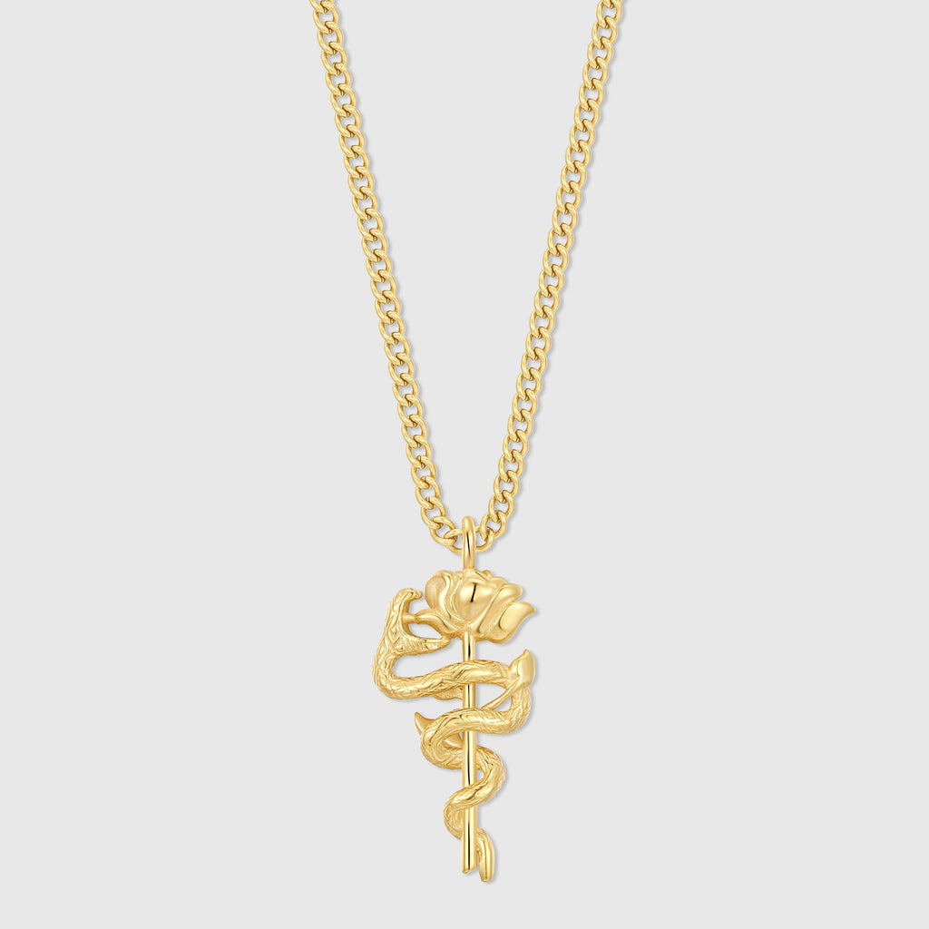 Serpent Rose Pendant